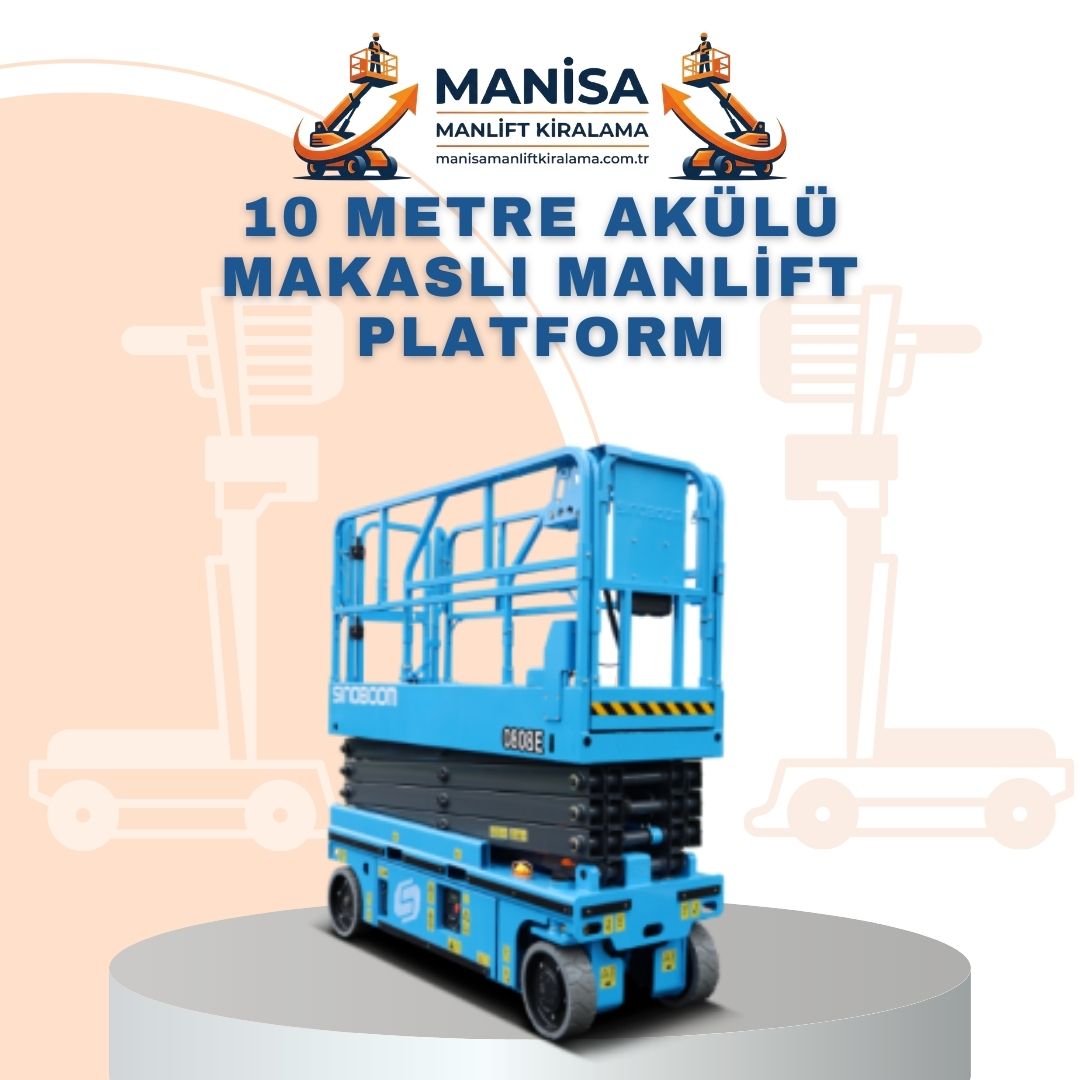 10 metre akulu makasli manlift platform