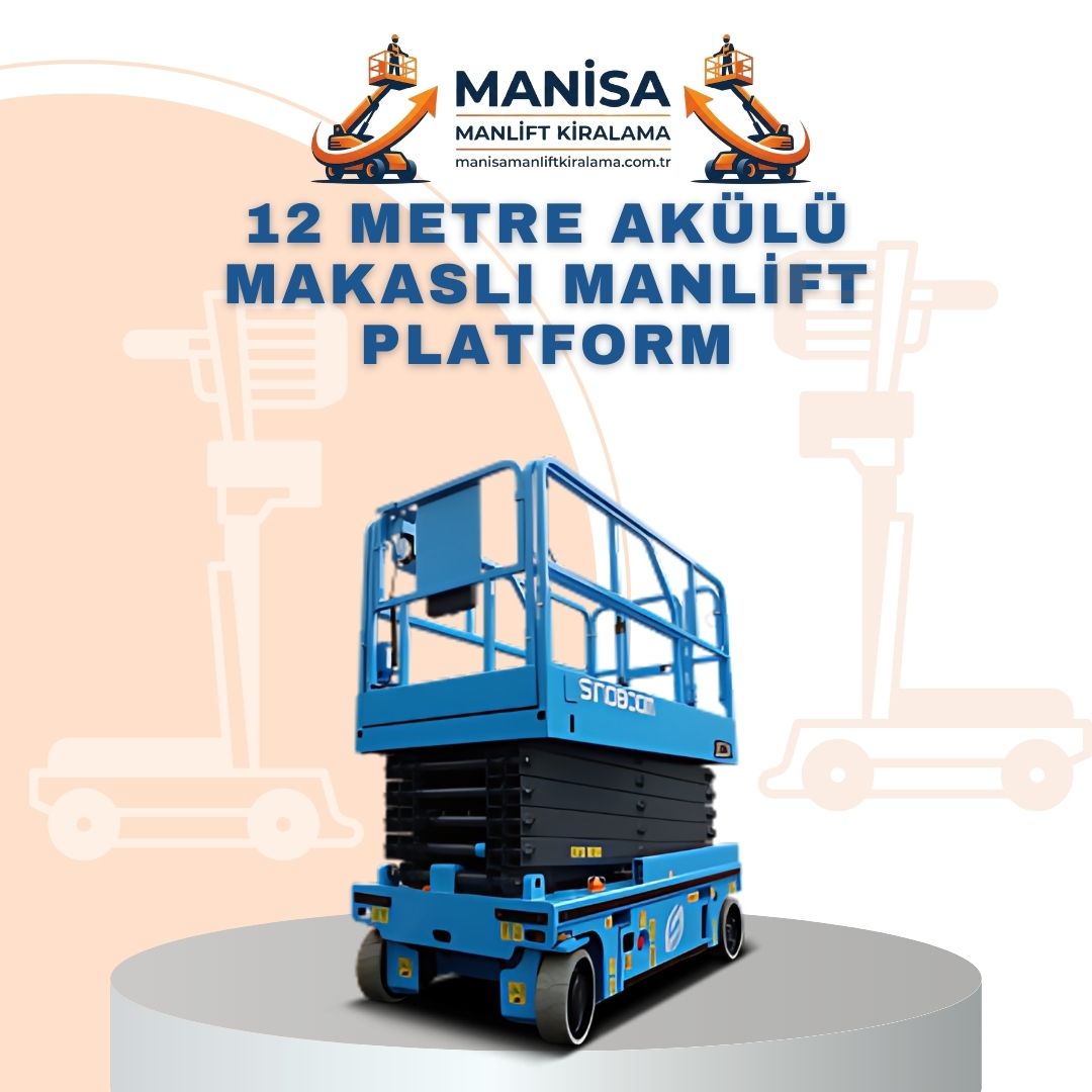 12 metre akulu makasli manlift platform