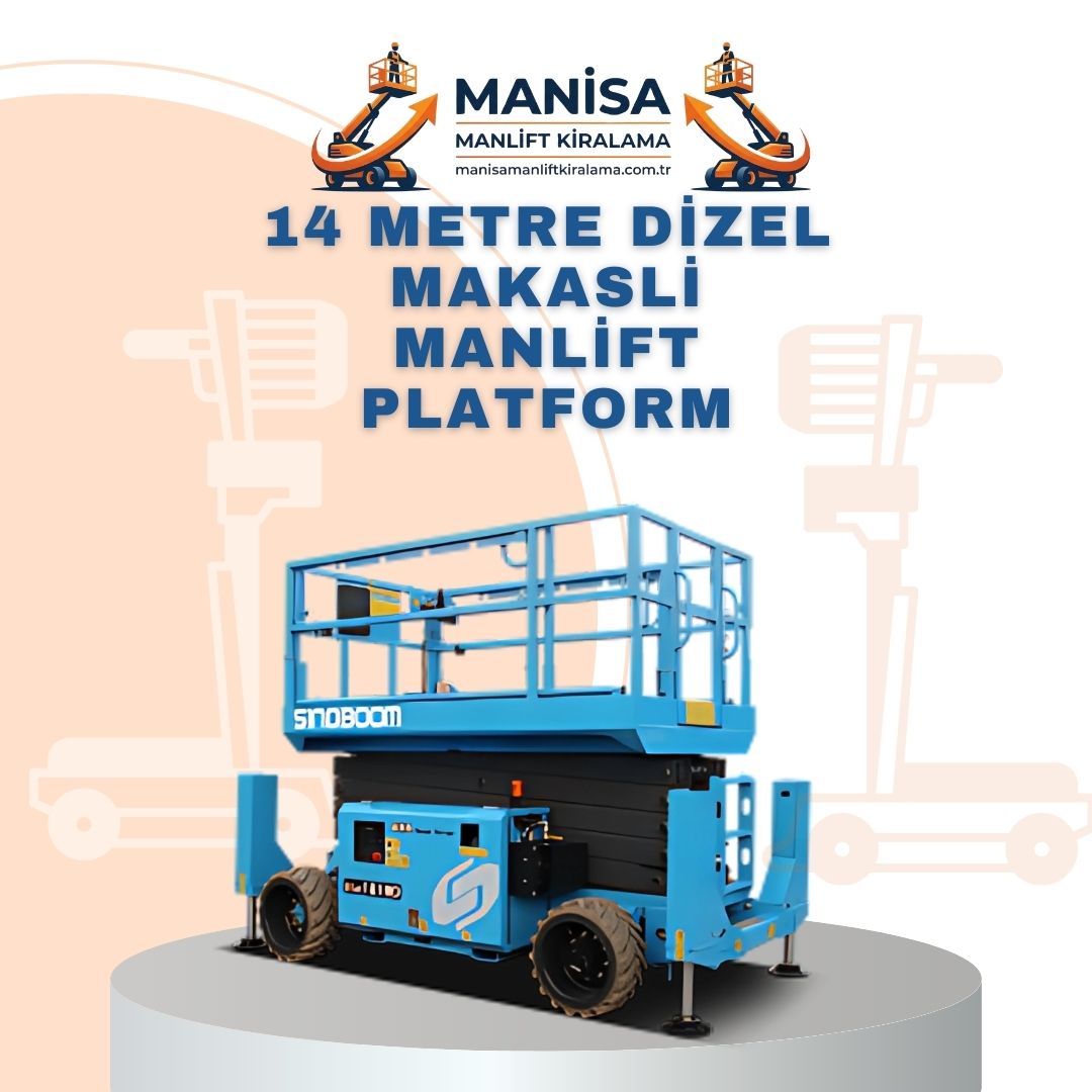 14 metre dizel makasli manlift platform