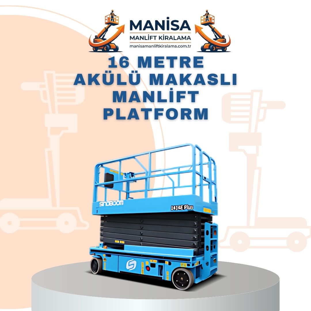 16 metre akulu makasli manlift platform