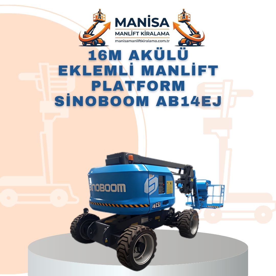16m 4x4 dizel eklemli manlift platform sinoboom ab15j