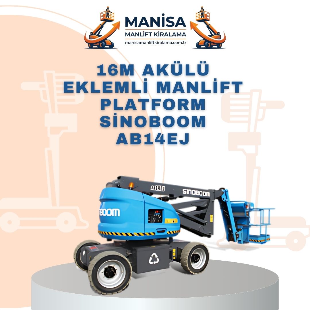 16m akulu eklemli manlift platform sinoboom ab14ej