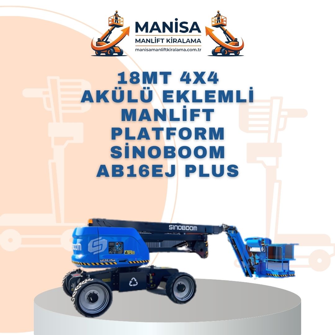 18mt 4x4 akulu eklemli manlift platform sinoboom ab16ej plus
