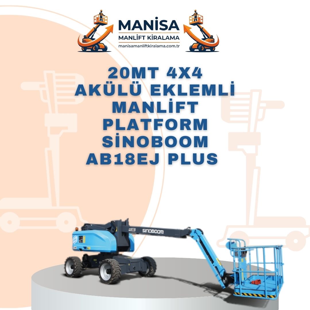 20mt 4x4 akulu eklemli manlift platform sinoboom ab18ej plus