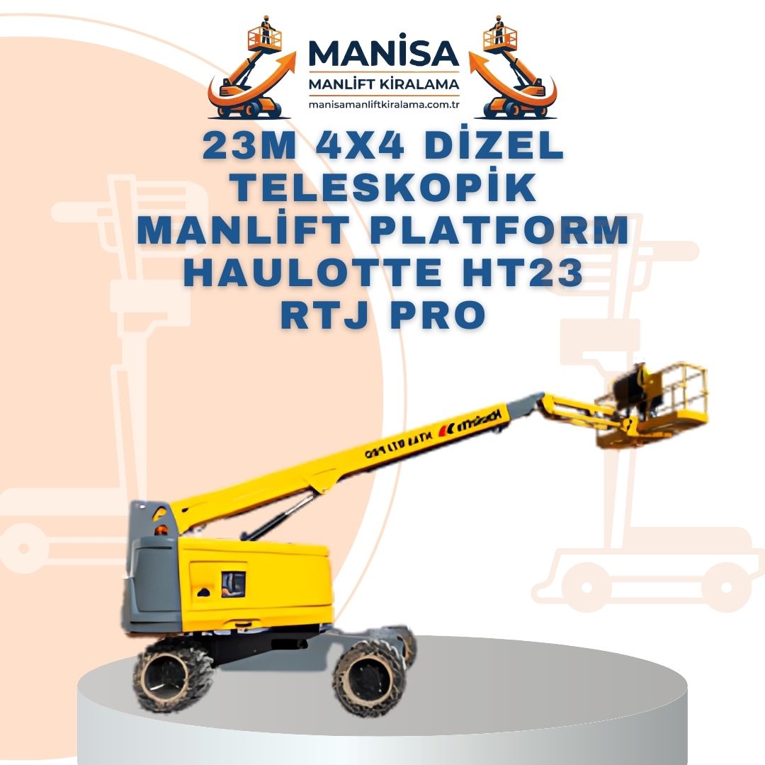 23m 4x4 dizel teleskopik manlift platform haulotte ht23 rtj pro