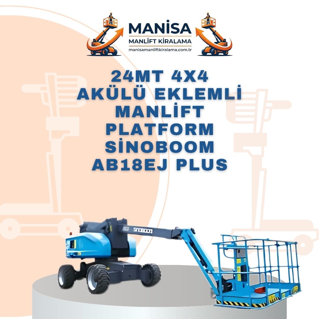 24mt 4x4 akulu eklemli manlift platform sinoboom ab18ej plus