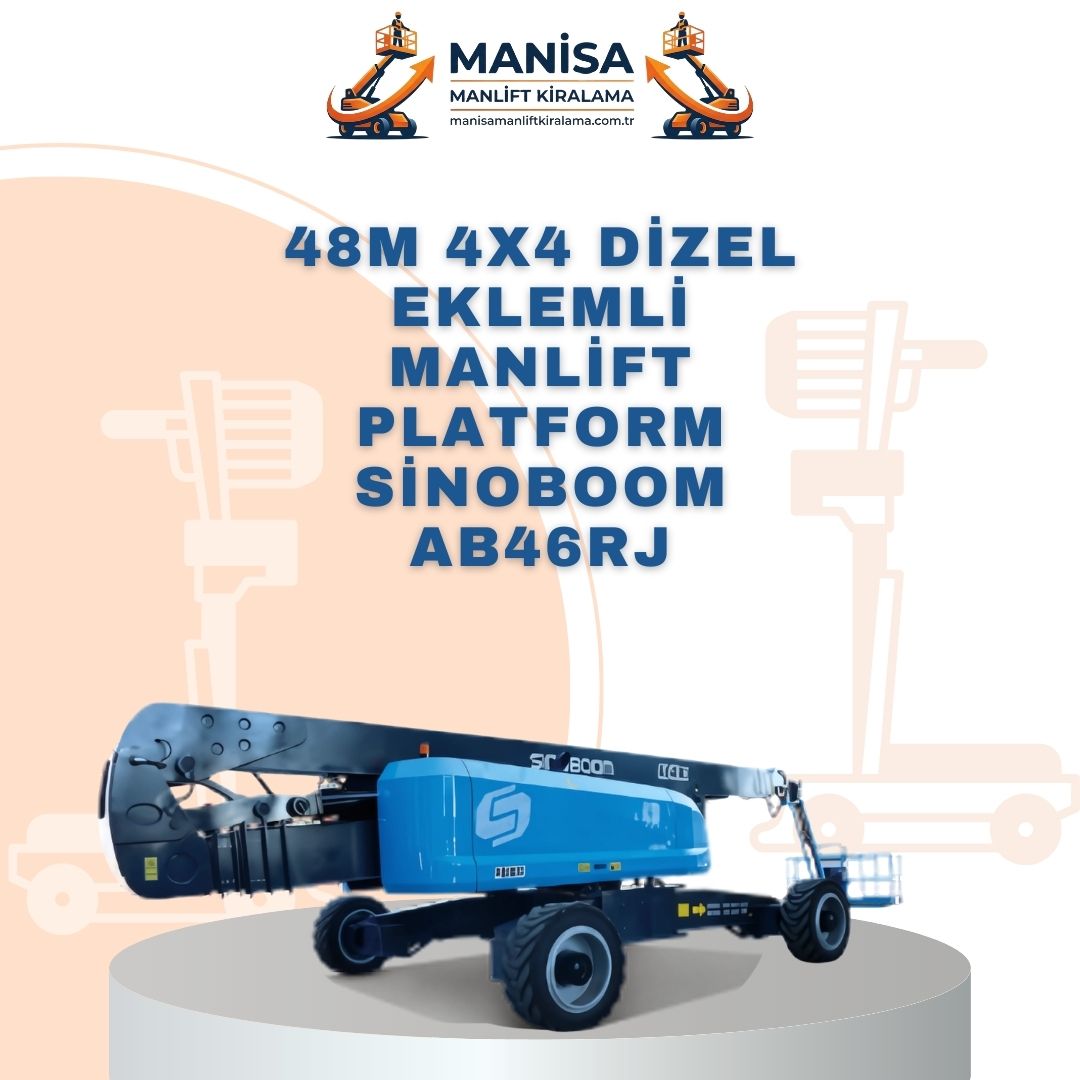 48m 4x4 dizel eklemli manlift platform sinoboom ab46rj